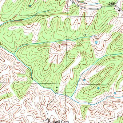United States Geological Survey Mackville, KY (1953, 24000-Scale) digital map
