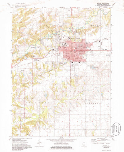 United States Geological Survey Macomb, IL (1974, 24000-Scale) digital map