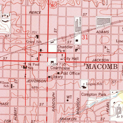United States Geological Survey Macomb, IL (1974, 24000-Scale) digital map