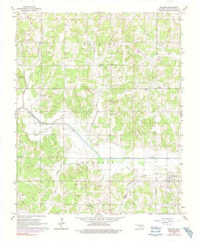 United States Geological Survey Macomb, OK (1965, 24000-Scale) digital map