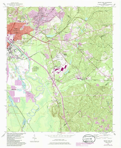United States Geological Survey Macon East, GA (1956, 24000-Scale) digital map