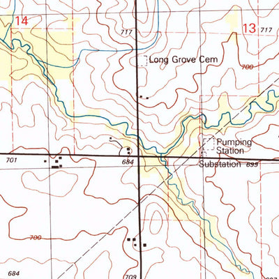United States Geological Survey Macon East, IL (1998, 24000-Scale) digital map