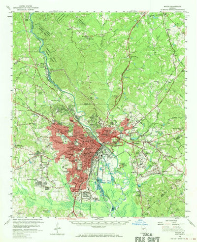 United States Geological Survey Macon, GA (1956, 62500-Scale) digital map
