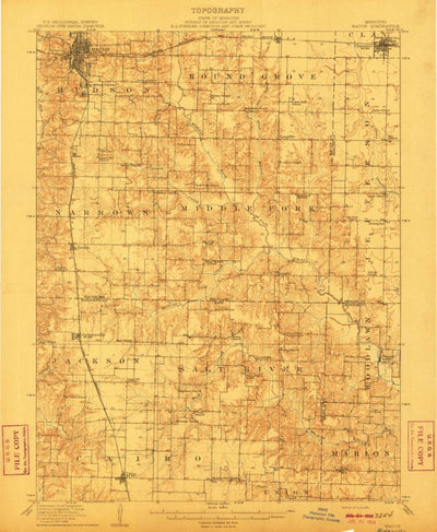 United States Geological Survey Macon, MO (1910, 62500-Scale) digital map