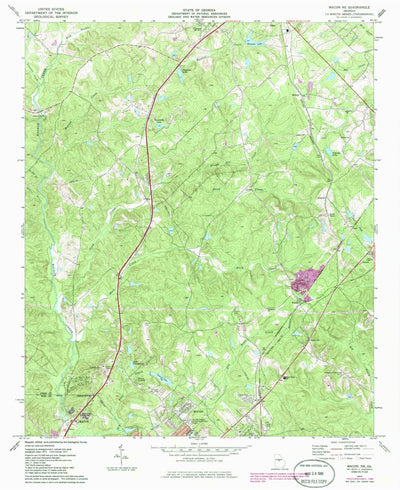 United States Geological Survey Macon NE, GA (1973, 24000-Scale) digital map