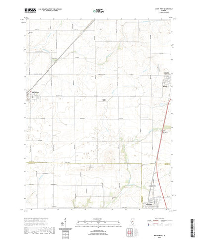 United States Geological Survey Macon West, IL (2021, 24000-Scale) digital map