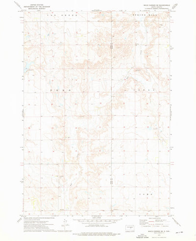 United States Geological Survey Macs Corner SE, SD (1973, 24000-Scale) digital map