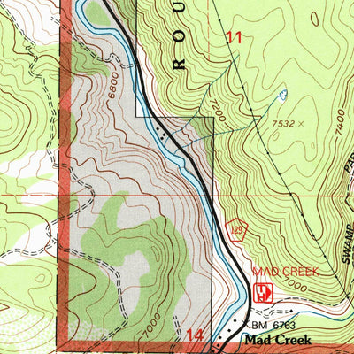 United States Geological Survey Mad Creek, CO (2000, 24000-Scale) digital map