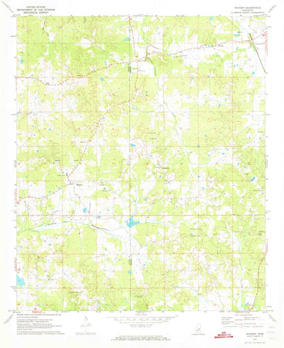 United States Geological Survey Madden, MS (1972, 24000-Scale) digital map