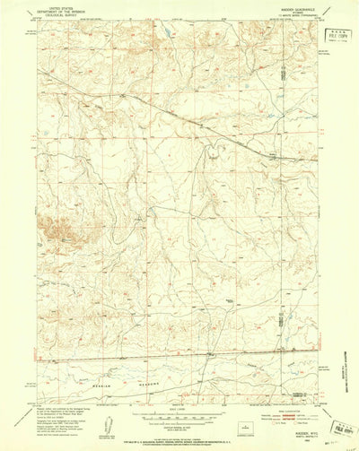 United States Geological Survey Madden, WY (1952, 24000-Scale) digital map