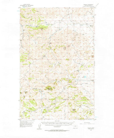 United States Geological Survey Maddux, MT (1956, 62500-Scale) digital map