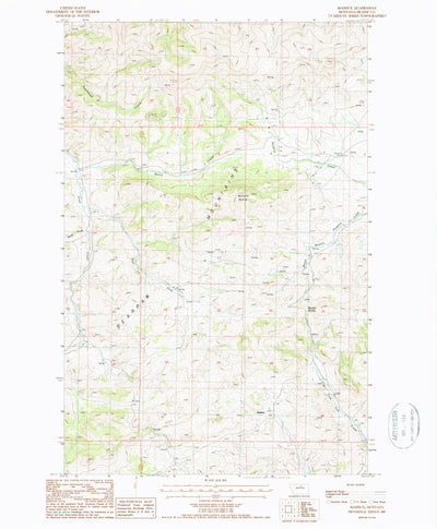 United States Geological Survey Maddux, MT (1987, 24000-Scale) digital map