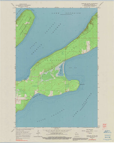 United States Geological Survey Madeline Island, WI (1964, 24000-Scale) digital map