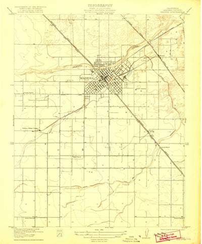 United States Geological Survey Madera, CA (1922, 31680-Scale) digital map