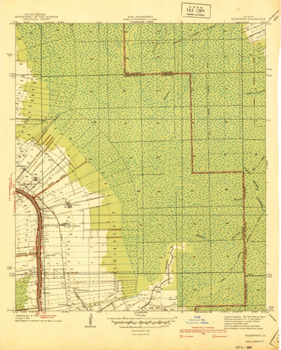United States Geological Survey Madewood, LA (1940, 31680-Scale) digital map