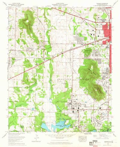 United States Geological Survey Madison, AL (1964, 24000-Scale) digital map