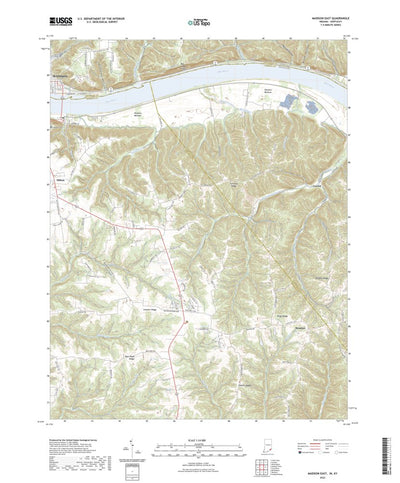 United States Geological Survey Madison East, IN (2022, 24000-Scale) digital map