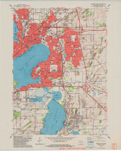 United States Geological Survey Madison East, WI (1983, 24000-Scale) digital map