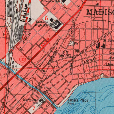 United States Geological Survey Madison East, WI (1983, 24000-Scale) digital map