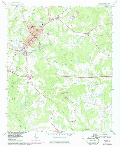 United States Geological Survey Madison, GA (1972, 24000-Scale) digital map