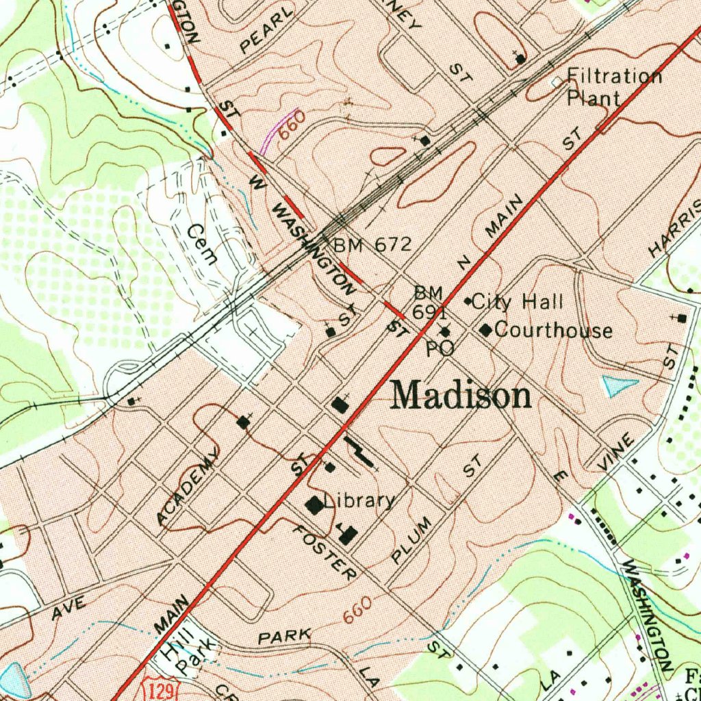 Madison, GA (1972, 24000-Scale) Map by United States Geological Survey ...