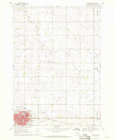 United States Geological Survey Madison, SD (1968, 24000-Scale) digital map