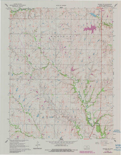 United States Geological Survey Madison SW, KS (1967, 24000-Scale) digital map