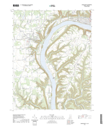 United States Geological Survey Madison West, IN (2022, 24000-Scale) digital map