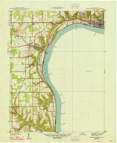 United States Geological Survey Madison West, IN-KY (1948, 24000-Scale) digital map