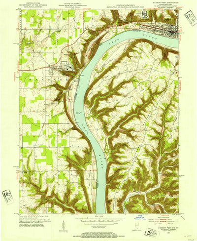 United States Geological Survey Madison West, IN-KY (1953, 24000-Scale) digital map