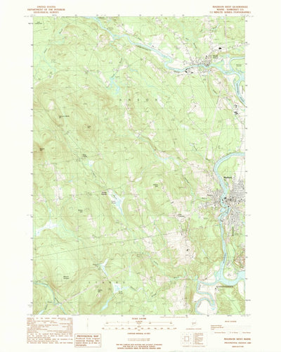 United States Geological Survey Madison West, ME (1989, 24000-Scale) digital map