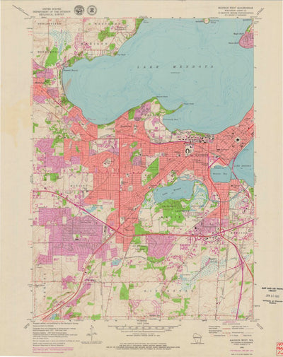 United States Geological Survey Madison West, WI (1959, 24000-Scale) digital map