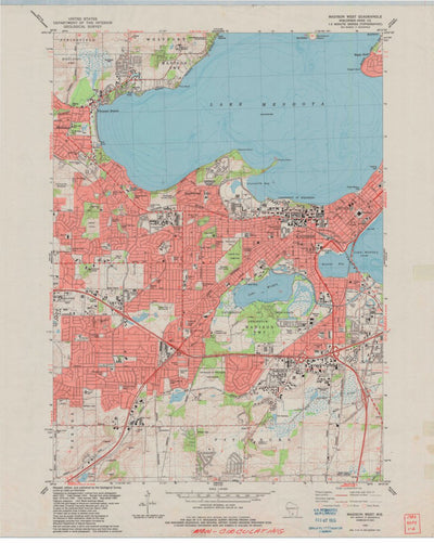 United States Geological Survey Madison West, WI (1983, 24000-Scale) digital map
