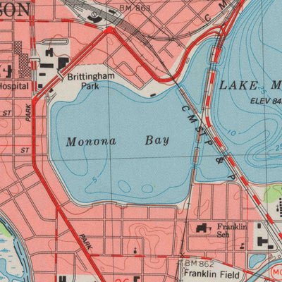 United States Geological Survey Madison West, WI (1983, 24000-Scale) digital map