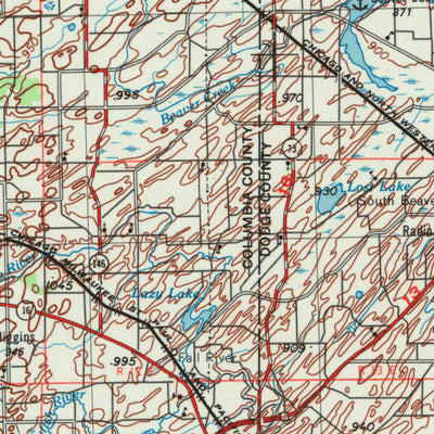United States Geological Survey Madison, WI (1957, 250000-Scale) digital map