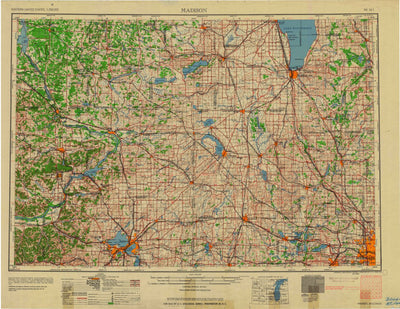 United States Geological Survey Madison, WI (1960, 250000-Scale) digital map