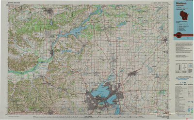 United States Geological Survey Madison, WI (1991, 100000-Scale) digital map