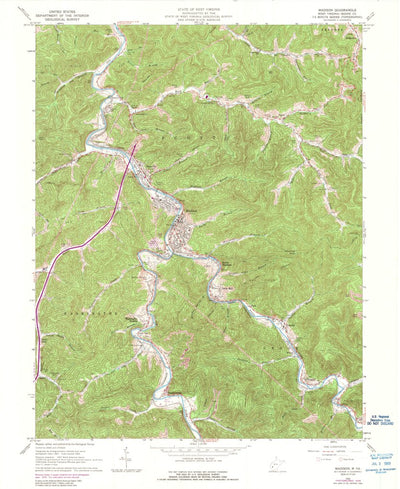 United States Geological Survey Madison, WV (1962, 24000-Scale) digital map