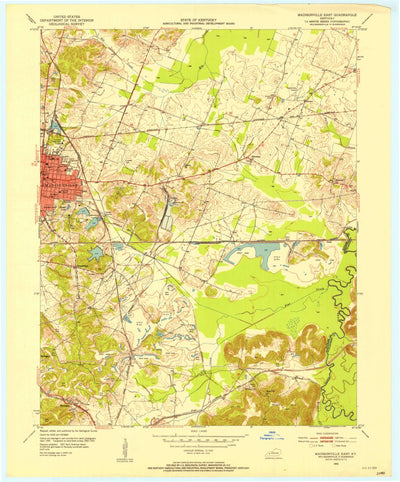 United States Geological Survey Madisonville East, KY (1953, 24000-Scale) digital map
