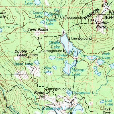 United States Geological Survey Madras, OR (1983, 100000-Scale) digital map