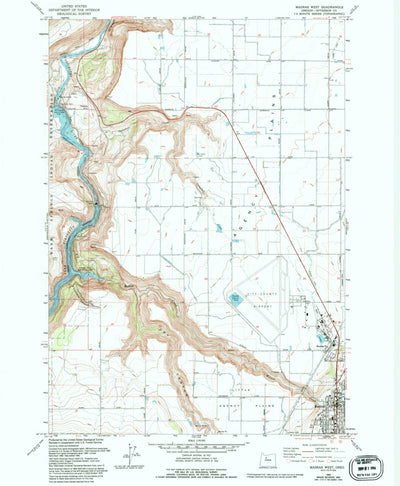 United States Geological Survey Madras West, OR (1963, 24000-Scale) digital map