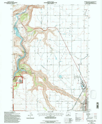 United States Geological Survey Madras West, OR (1992, 24000-Scale) digital map