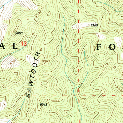 United States Geological Survey Madre Mountain, NM (1995, 24000-Scale) digital map