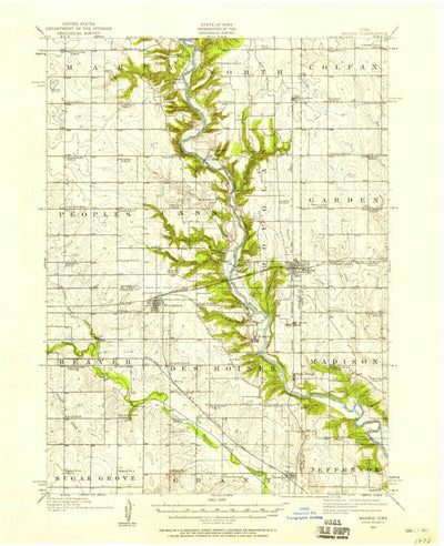 United States Geological Survey Madrid, IA (1911, 62500-Scale) digital map