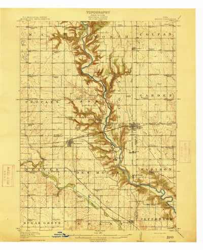 United States Geological Survey Madrid, IA (1914, 62500-Scale) digital map