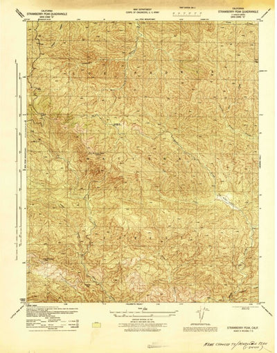 United States Geological Survey Madulce Peak, CA (1944, 31680-Scale) digital map
