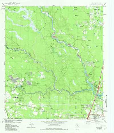 United States Geological Survey Maedan, TX (1982, 24000-Scale) digital map