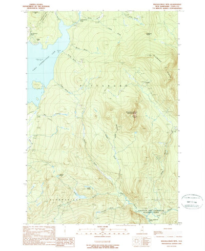United States Geological Survey Magalloway Mountain, NH (1989, 24000-Scale) digital map