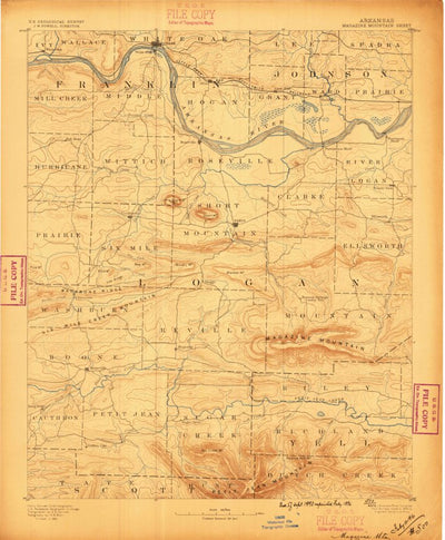 United States Geological Survey Magazine Mountain, AR (1887, 62500-Scale) digital map