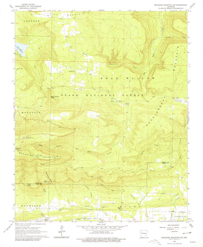 United States Geological Survey Magazine Mountain NE, AR (1966, 24000-Scale) digital map